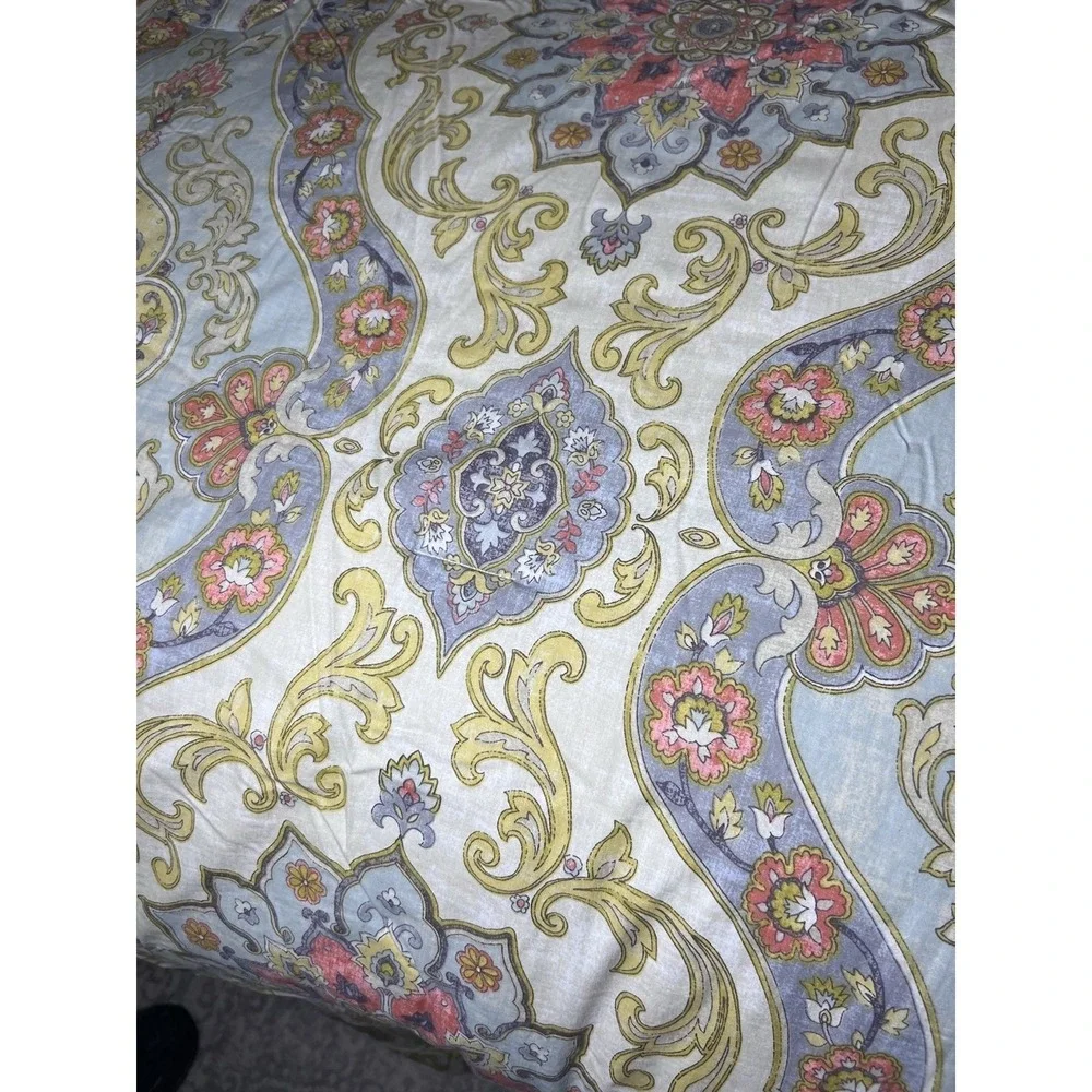 Paisley Mandala Reversible Full/Queen Comforter‎ Set- Nina Campbell 4 Piece Set
